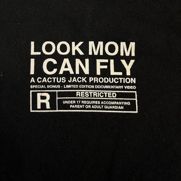 Travis Scott Look Mom I Can Fly Tee - Black L - Picture 3 of 5